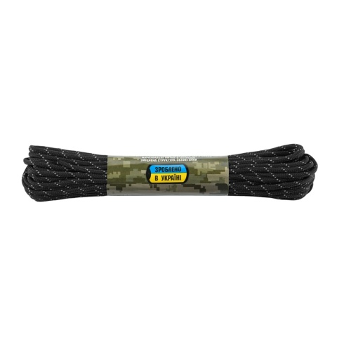 M-TAC Paracord 550 Mil-Spec 15m Black Reflective