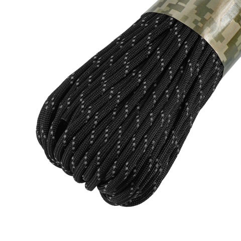 M-TAC Paracord 550 Mil-Spec 30m Black Reflective