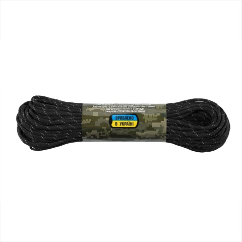 M-TAC Paracord 550 Mil-Spec 30m Black Reflective