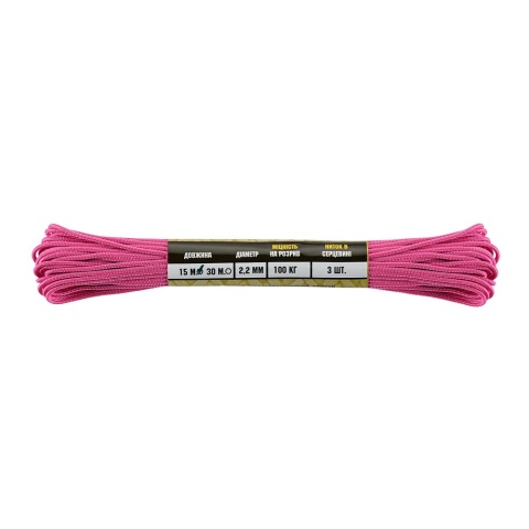 M-TAC Paracord Minicord 15m Neon Pink