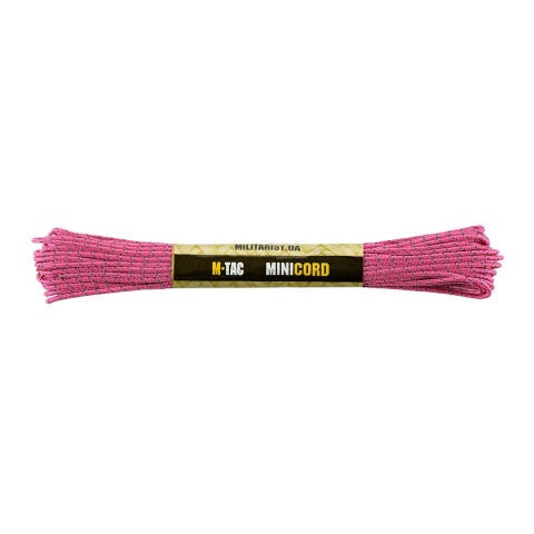 M-TAC Paracord Minicord 15m Reflective Neon Pink