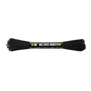 M-TAC Paracord Minicord Mil-Spec 15m Black Reflective