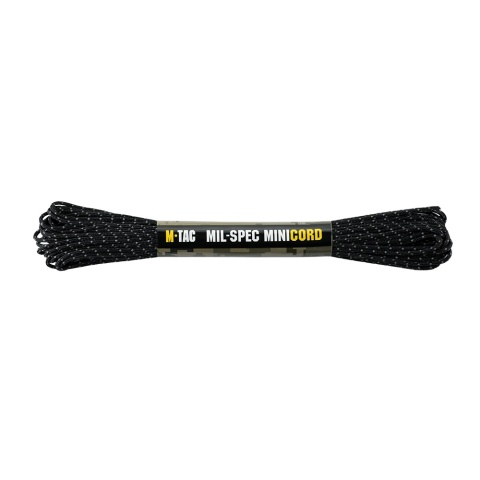 M-TAC Paracord Minicord Mil-Spec 15m Black Reflective