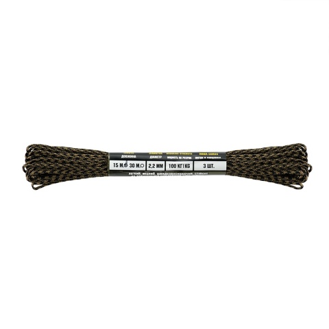 M-TAC Paracord Minicord Mil-Spec Black Coyote 15m