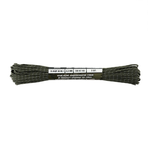 M-TAC Paracord Minicord Mil-Spec 15m Ranger Green Reflective