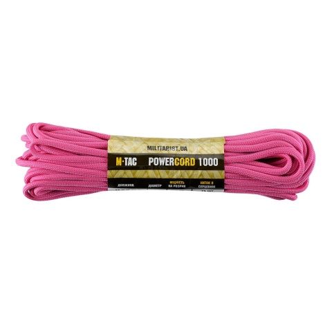 M-TAC Paracord PowerCord 1000 15m Pink