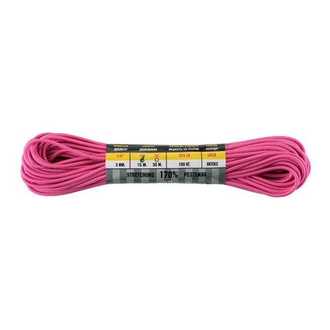 M-TAC Paracord Shock Cord 3 mm 15m Neon Pink