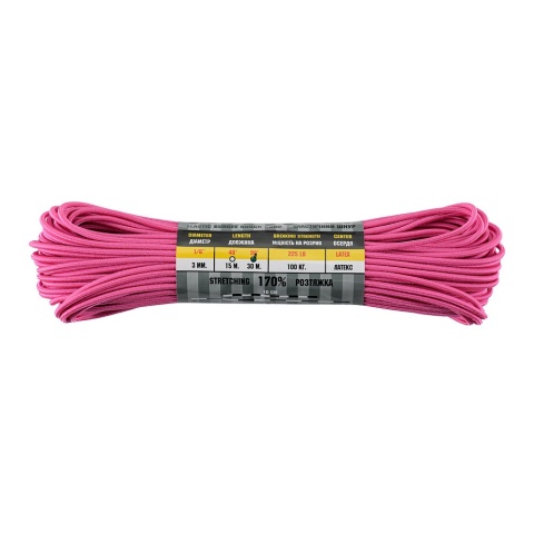 M-TAC Paracord Shock Cord 3 mm 30m Neon Pink