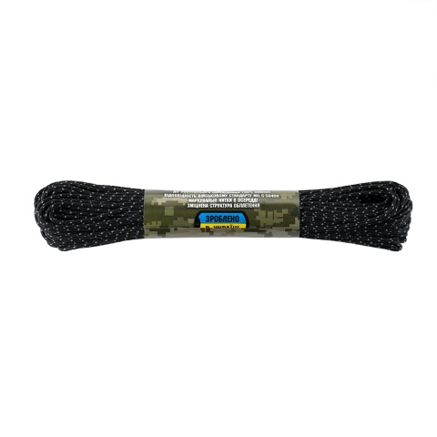 M-TAC Paracord Minicord Mil-Spec 30m Black Reflective