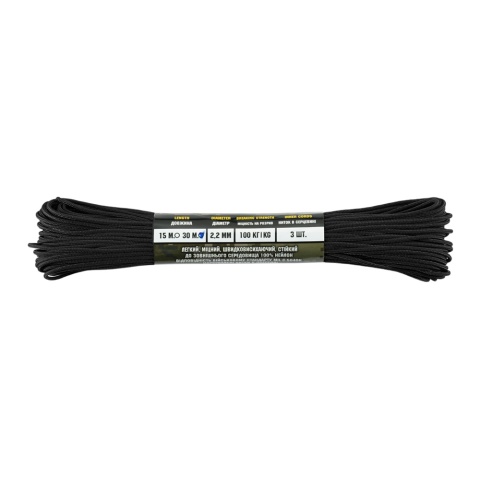 M-TAC Paracord Minicord Mil-Spec 30m Black