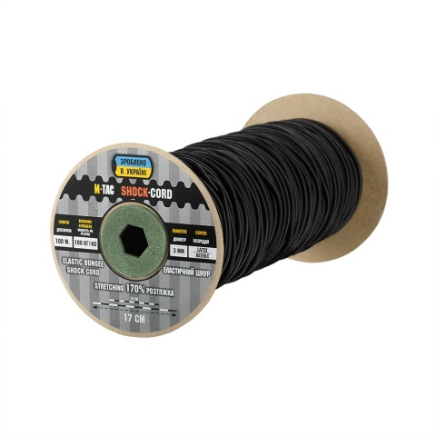 M-TAC Paracord Shock Cord 3 mm 100m Black