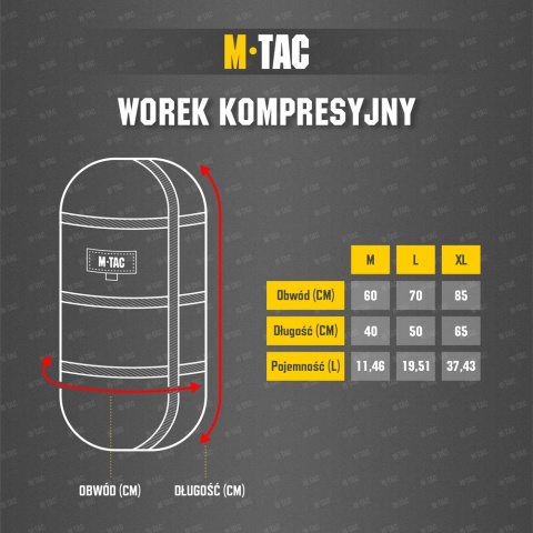 M-TAC Worek kompresyjny Medium Black