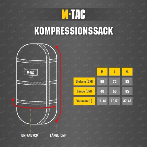 M-TAC Worek kompresyjny Medium Black