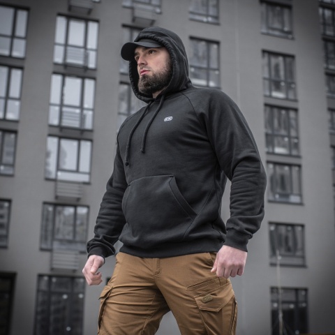 M-TAC Bluza Hoodie Cotton Raglan Hard Black