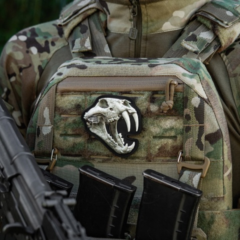 M-TAC Naszywka na rzep Old Tiger Full Color White