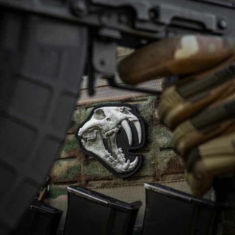 M-TAC Naszywka na rzep Old Tiger Full Color White