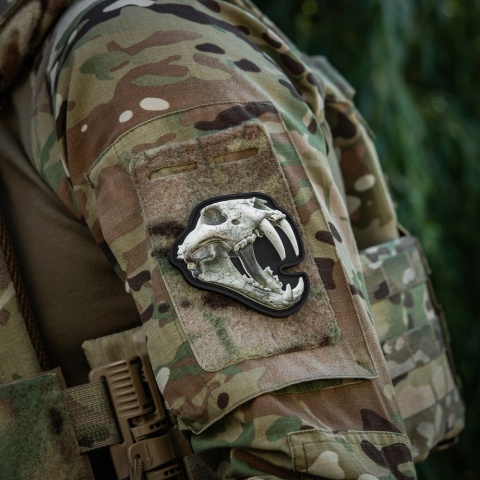 M-TAC Naszywka na rzep Old Tiger Full Color White