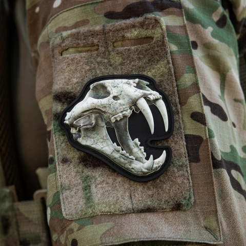 M-TAC Naszywka na rzep Old Tiger Full Color White