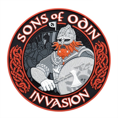 M-TAC Naszywka na rzep Sons of Odin 3D PVC Black/Red
