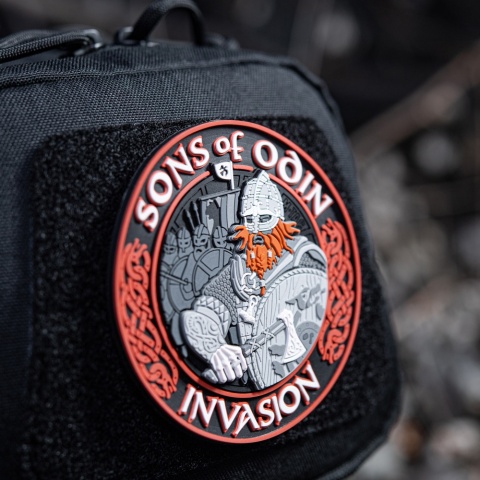 M-TAC Naszywka na rzep Sons of Odin 3D PVC Black/Red