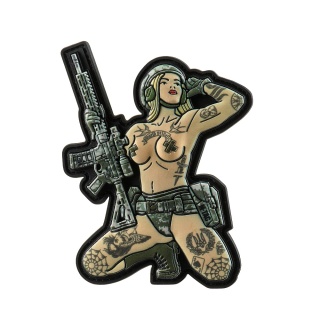 M-TAC Naszywka na rzep Morale Patch Tactical Girl Tattoo Trójząb PVC MM14