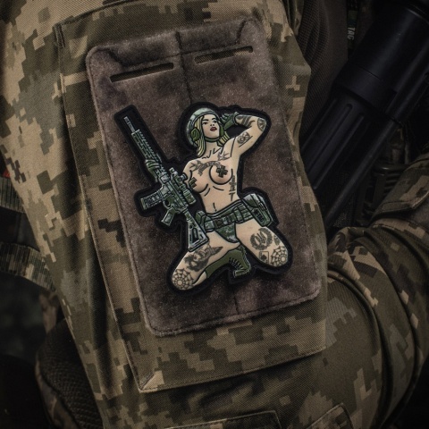 M-TAC Naszywka na rzep Morale Patch Tactical Girl Tattoo Trójząb PVC MM14