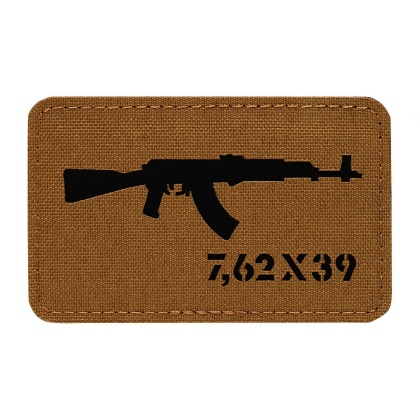 M-TAC Naszywka na rzep AKM 7.62×39 Laser Cut Coyote/Black