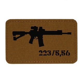 M-TAC Naszywka na rzep AR-15 5.56/.223 Laser Cut Coyote/Black