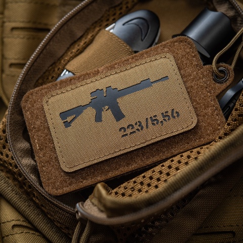 M-TAC Naszywka na rzep AR-15 5.56/.223 Laser Cut Coyote/Black