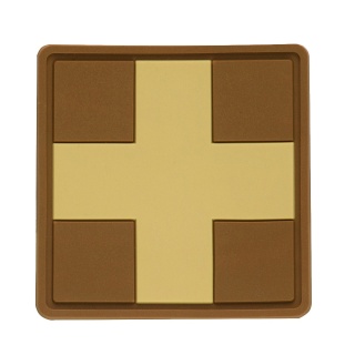 M-TAC Naszywka na rzep Medic Cross Square PVC Coyote