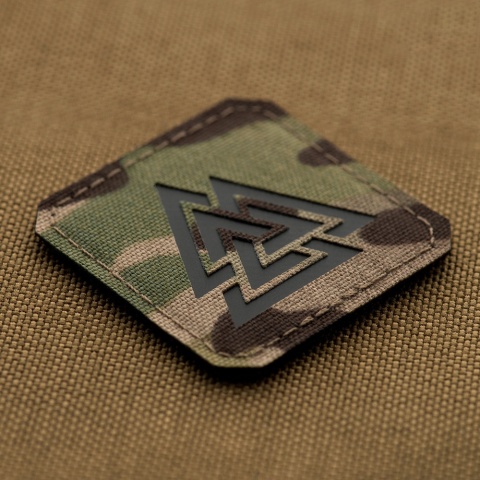 M-TAC Naszywka na rzep Valknut Laser Cut MultiCam Black