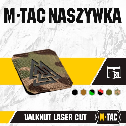 M-TAC Naszywka na rzep Valknut Laser Cut MultiCam Black