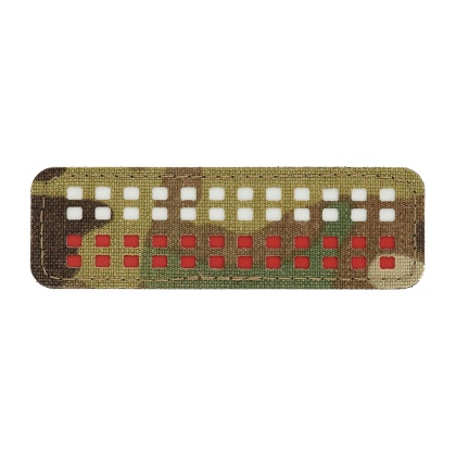 M-TAC Naszywka na rzep Flaga 25x80 Miniaturowe Kwadraty Laser Cut MultiCam® White Red