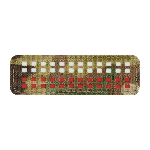 M-TAC Naszywka na rzep Flaga 25x80 Miniaturowe Kwadraty Laser Cut MultiCam® White Red