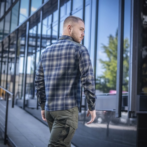 M-TAC Koszula Redneck Shirt Oliwkowo/Niebieska L Long