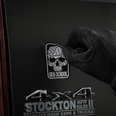 M-TAC Naklejka Old School Small odblaskowa Black