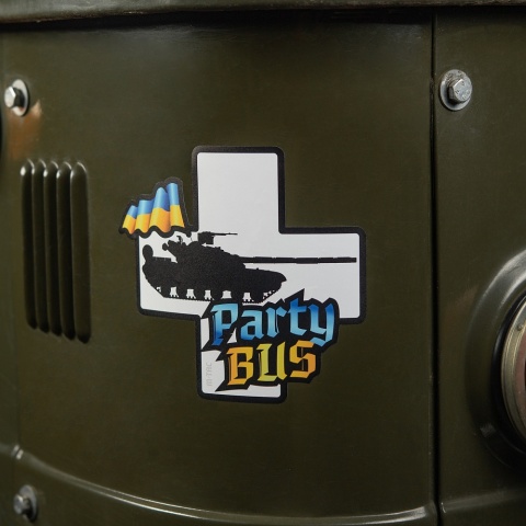 M-TAC Naklejka Party Bus Large Yellow Blue