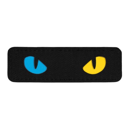 M-TAC Naszywka na rzep Cat Eyes Laser Cut Black/Yellow Blue GID