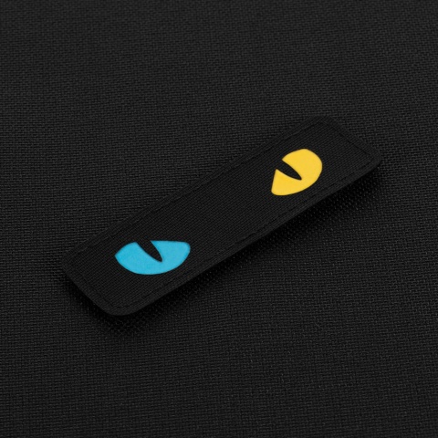 M-TAC Naszywka na rzep Cat Eyes Laser Cut Black/Yellow Blue GID