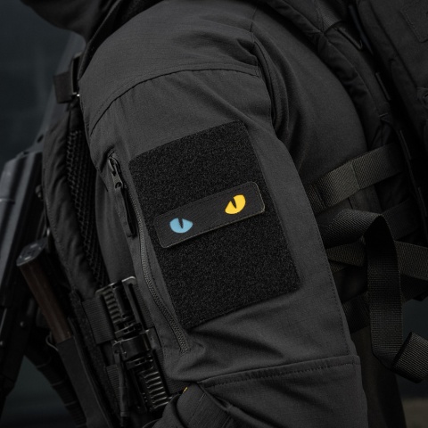 M-TAC Naszywka na rzep Cat Eyes Laser Cut Black/Yellow Blue GID
