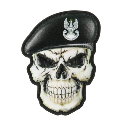 M-TAC Naszywka na rzep Czaszka w Berecie Polska Wojska Pancerne Black