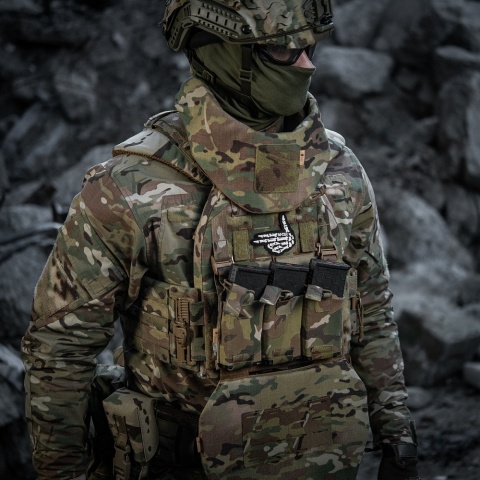 M-TAC Naszywka na rzep Skeleton Shooter Haft Black