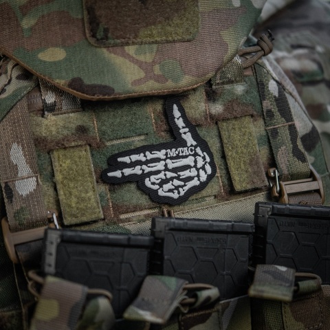 M-TAC Naszywka na rzep Skeleton Shooter Haft Black