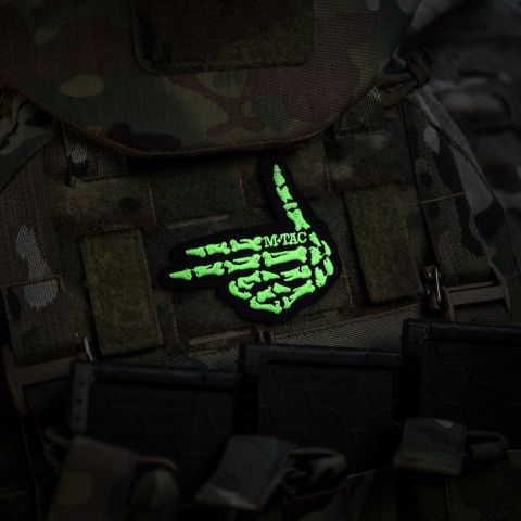 M-TAC Naszywka na rzep Skeleton Shooter Haft Black