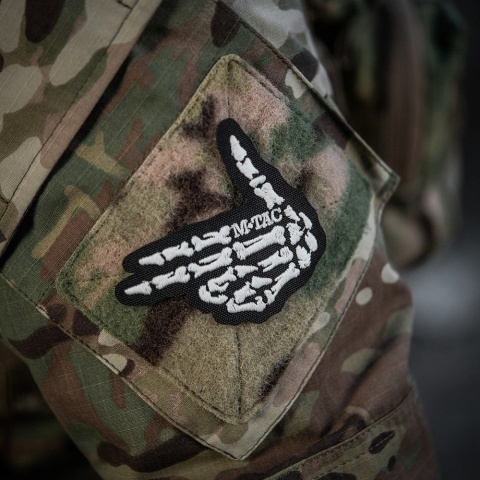 M-TAC Naszywka na rzep Skeleton Shooter Haft Black
