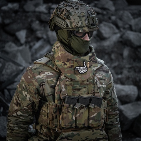 M-TAC Naszywka na rzep Skeleton Shooter Haft Black