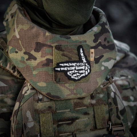 M-TAC Naszywka na rzep Skeleton Shooter Haft Black