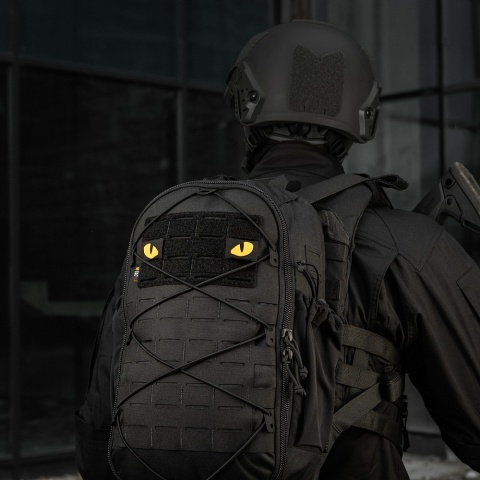 M-TAC Naszywka na rzep Tiger Eyes Laser Cut PAIR Black Yellow GID