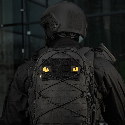 M-TAC Naszywka na rzep Tiger Eyes Laser Cut PAIR Black Yellow GID