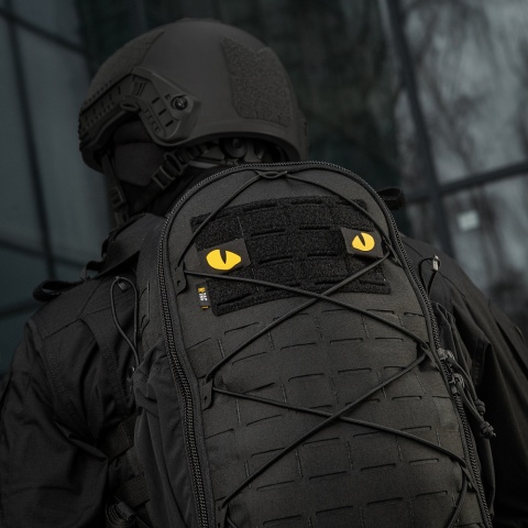 M-TAC Naszywka na rzep Tiger Eyes Laser Cut PAIR Black Yellow GID